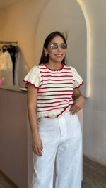 Cargar imagen en el visor de la galería, Top Rayas Rojas
