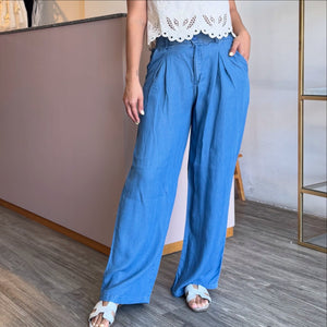 Pantalón Ancho Azul