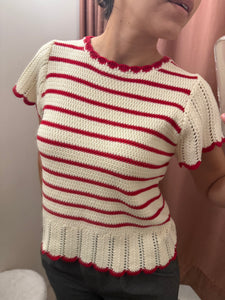 Top Rayas Rojas
