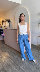 Pantalón Ancho Azul