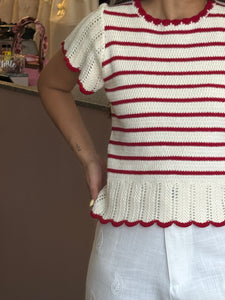 Top Rayas Rojas