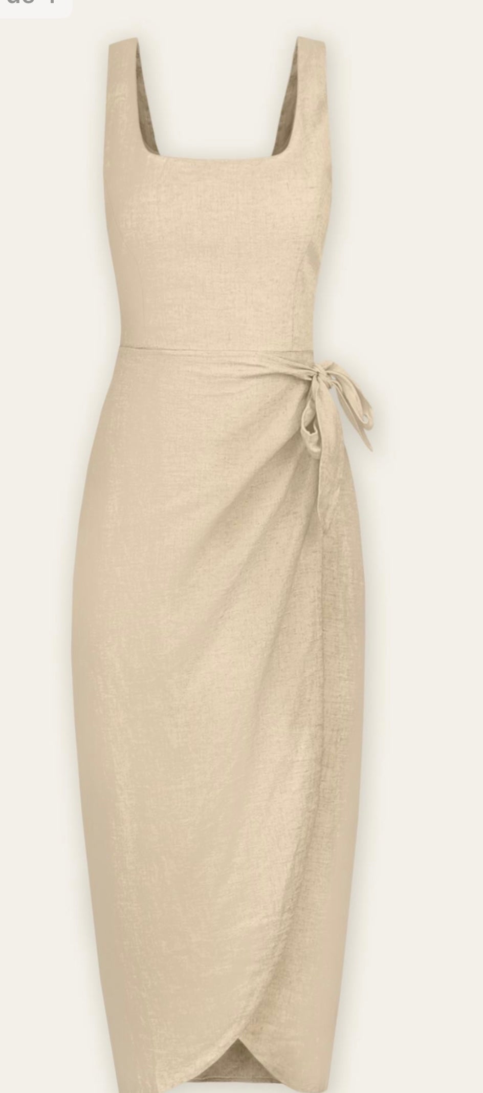 Vestido Lino Pareo Avena