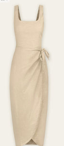 Vestido Lino Pareo Avena