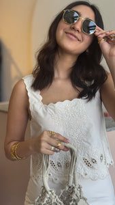 Top Crop Bordado