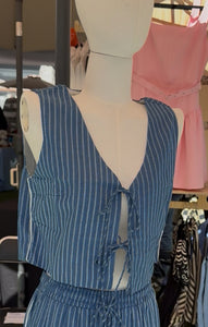 Top Rayas Azules