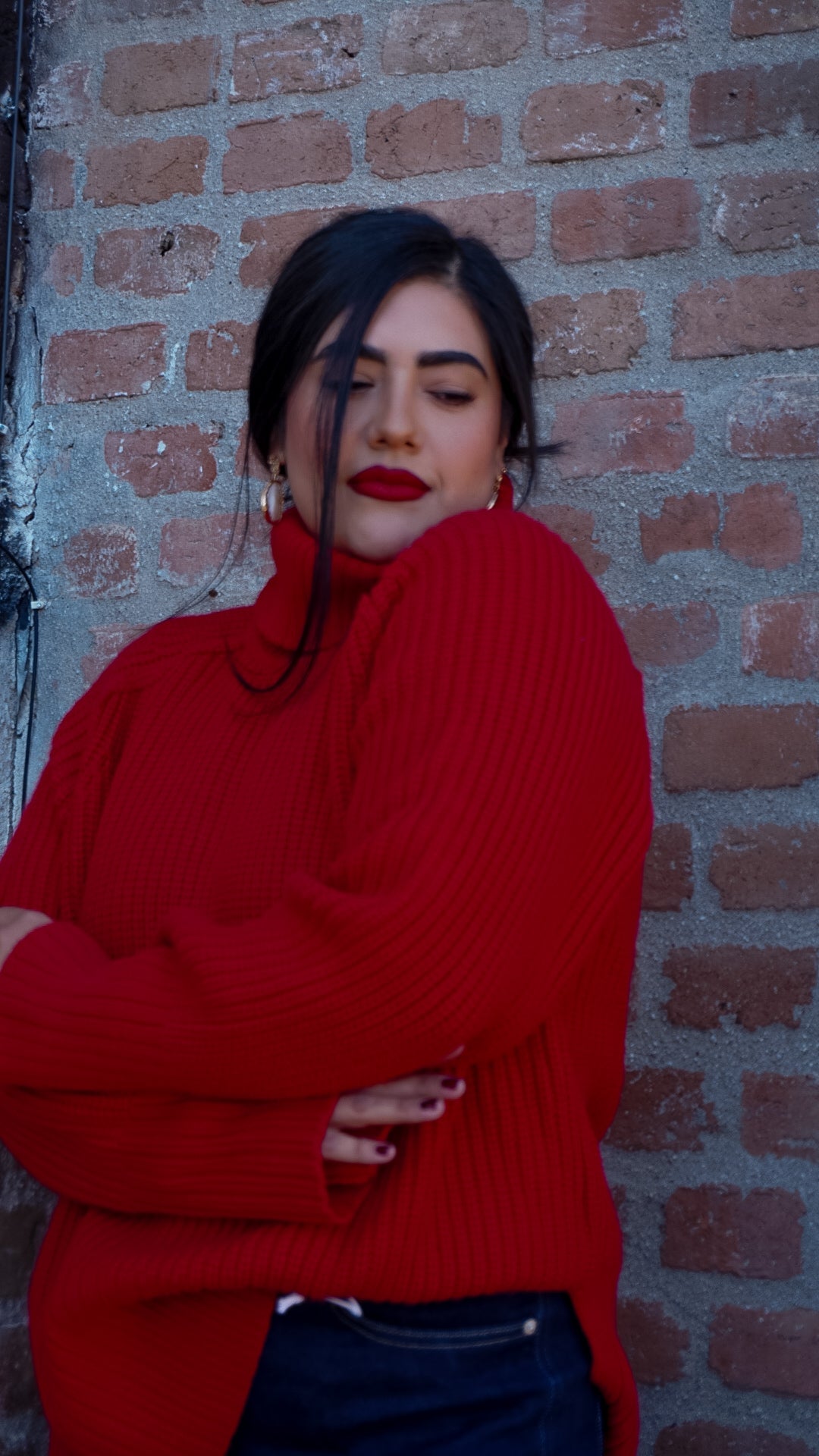 Suéter punto cuello Alto