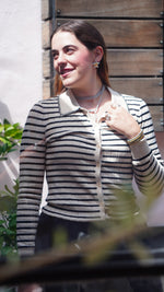 Cargar imagen en el visor de la galería, Top Rayas Polo Manga Larga
