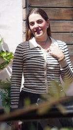 Cargar imagen en el visor de la galería, Top Rayas Polo Manga Larga
