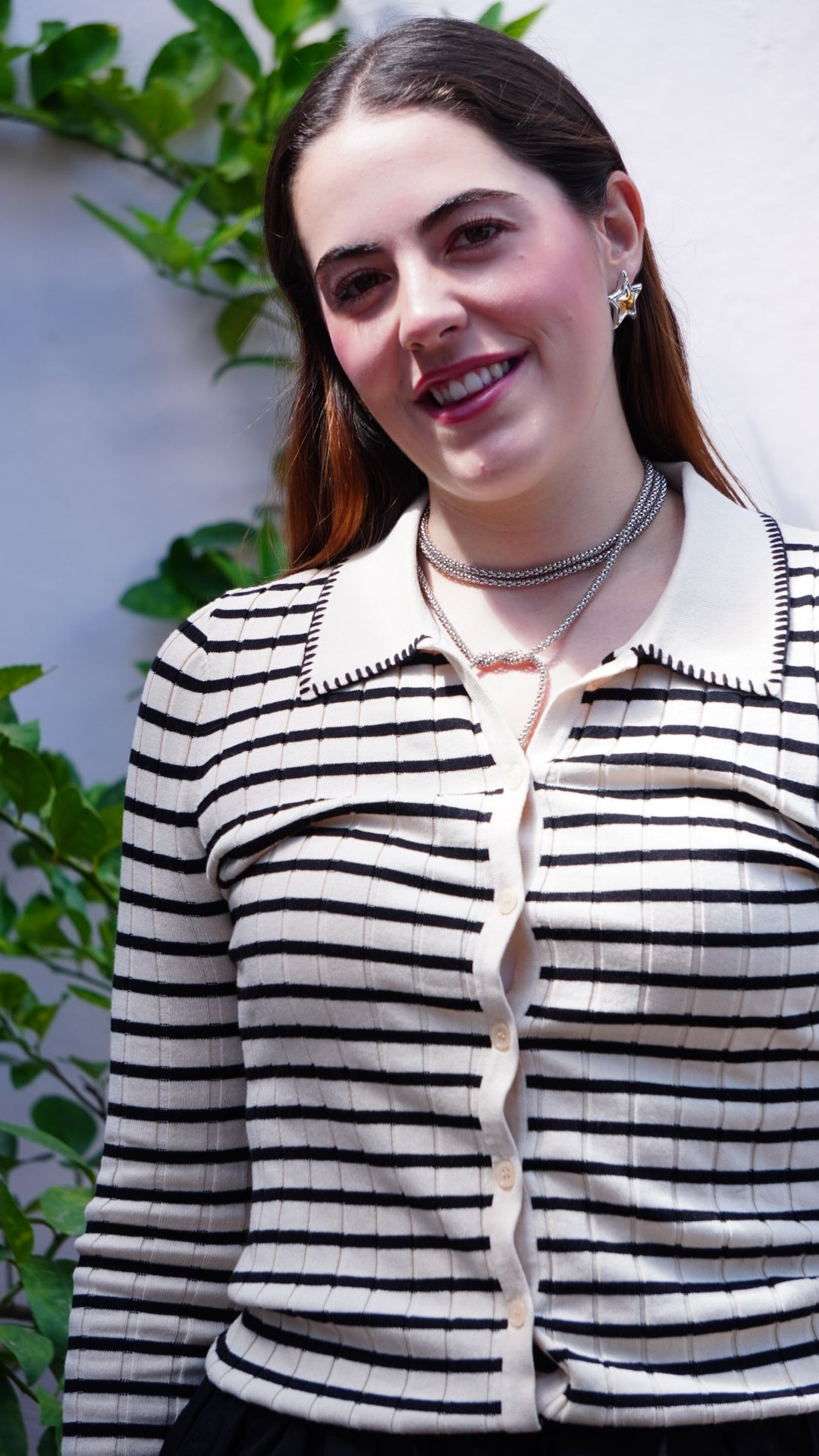 Top Rayas Polo Manga Larga